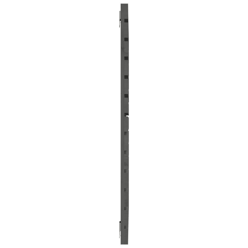 Tăblie de pat pentru perete, gri, 96x3x91,5 cm, lemn masiv pin