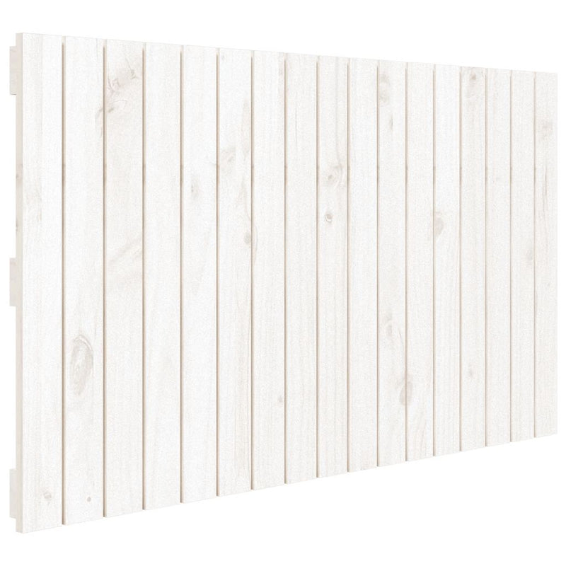 Tăblie de pat pentru perete, alb, 108x3x60 cm, lemn masiv pin