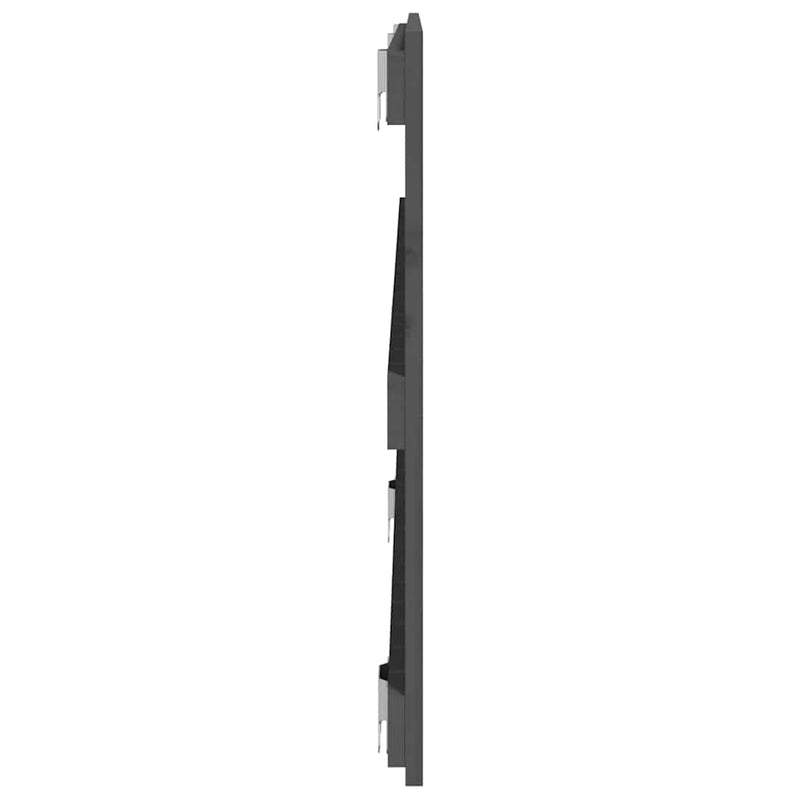 Tăblie de pat pentru perete, gri, 127,5x3x60 cm, lemn masiv pin