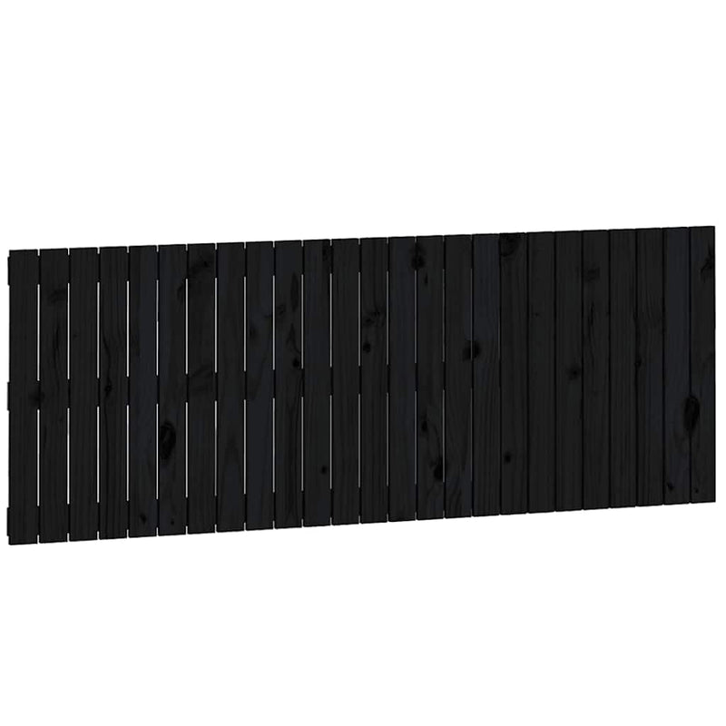 Tăblie de pat pentru perete, negru, 159,5x3x60 cm
