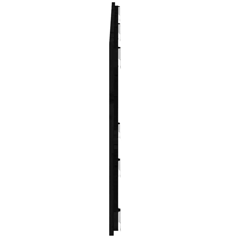 Tăblie de pat pentru perete, negru, 159,5x3x60 cm