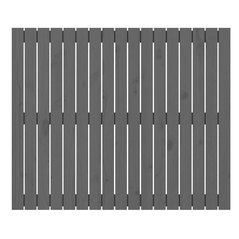 Tăblie de pat pentru perete, gri, 108x3x90 cm, lemn masiv pin