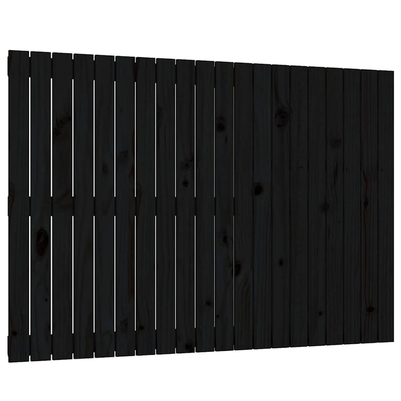 Tăblie de pat pentru perete, negru, 127,5x3x90 cm