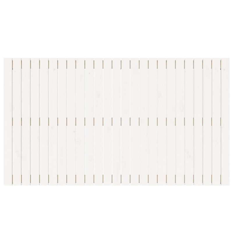 Tăblie de pat pentru perete, alb, 159,5x3x90 cm, lemn masiv pin