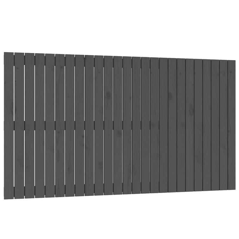Tăblie de pat pentru perete, gri, 159,5x3x90 cm, lemn masiv pin