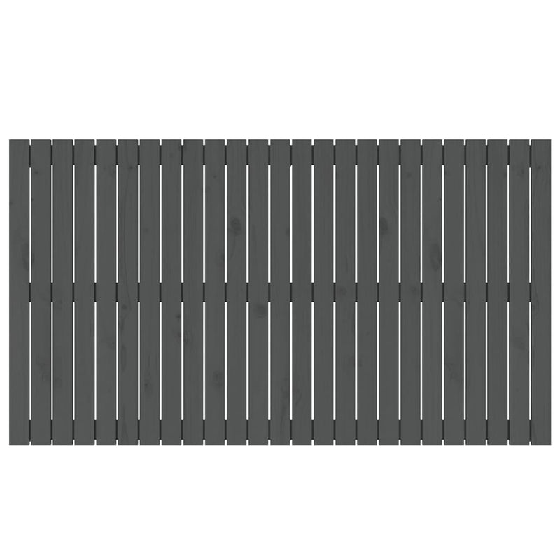 Tăblie de pat pentru perete, gri, 159,5x3x90 cm, lemn masiv pin