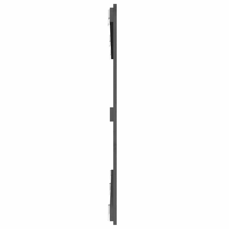 Tăblie de pat pentru perete, gri, 159,5x3x90 cm, lemn masiv pin