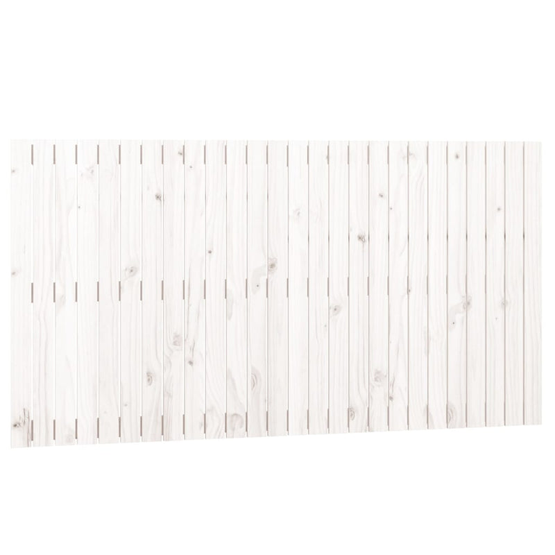 Tăblie de pat pentru perete, alb, 166x3x90 cm, lemn masiv pin