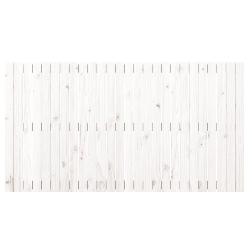 Tăblie de pat pentru perete, alb, 166x3x90 cm, lemn masiv pin