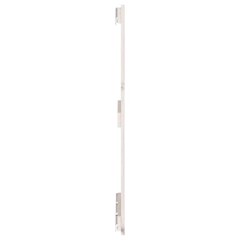 Tăblie de pat pentru perete, alb, 166x3x90 cm, lemn masiv pin