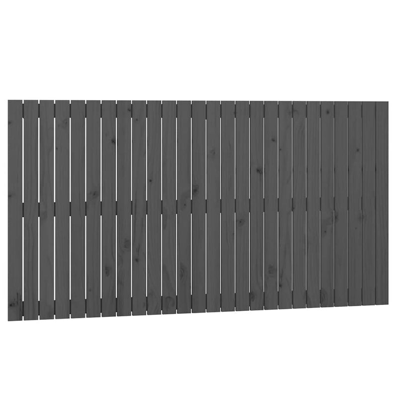 Tăblie de pat pentru perete, gri, 166x3x90 cm, lemn masiv pin
