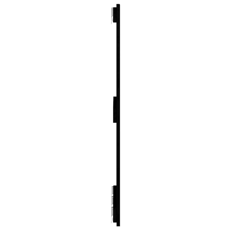 Tăblie de pat pentru perete, negru, 166x3x90 cm, lemn masiv pin
