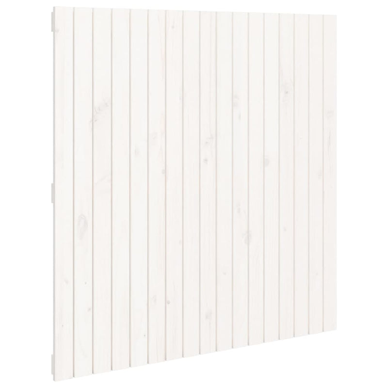 Tăblie de pat pentru perete, alb, 108x3x110 cm, lemn masiv pin
