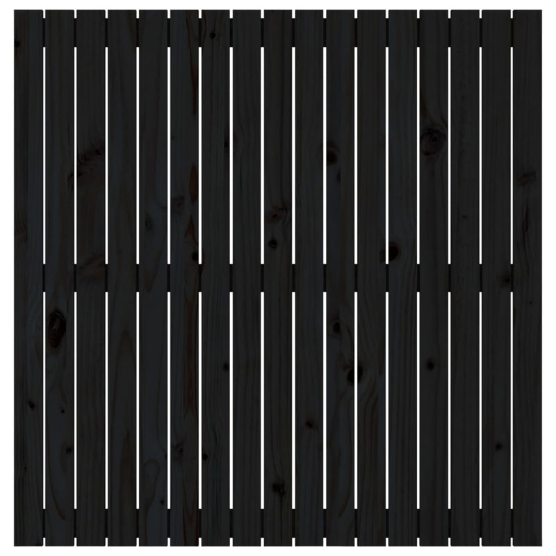 Tăblie de pat pentru perete, negru, 108x3x110 cm lemn masiv pin
