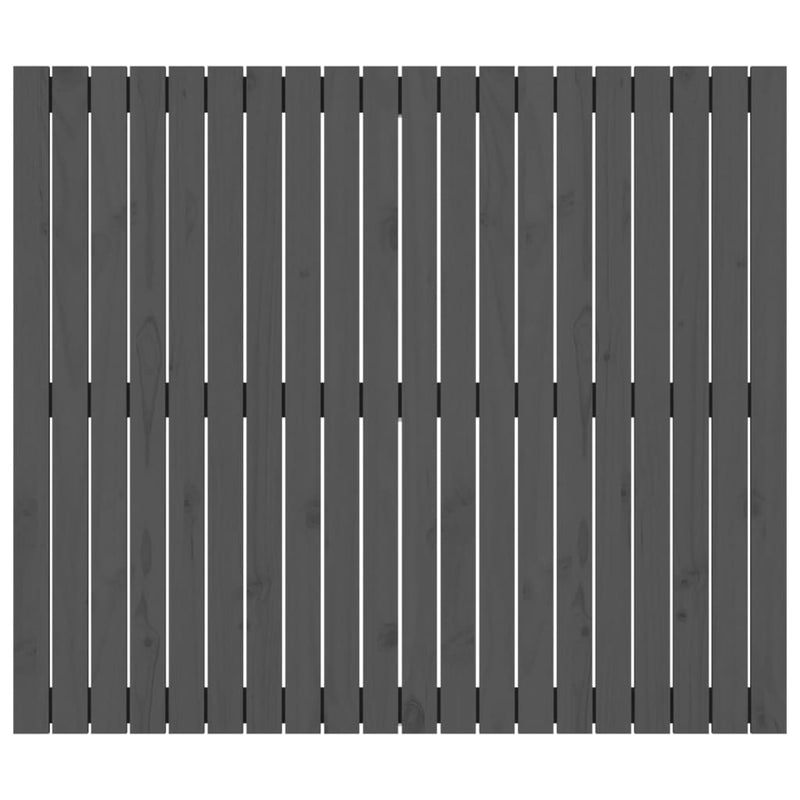 Tăblie de pat pentru perete, gri, 127,5x3x110 cm lemn masiv pin