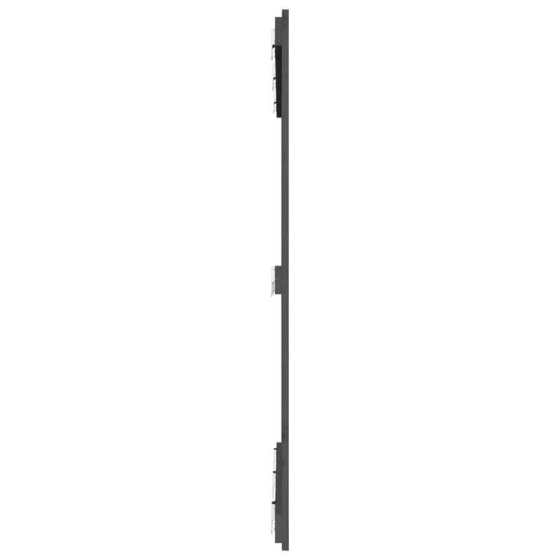Tăblie de pat pentru perete, gri, 127,5x3x110 cm lemn masiv pin