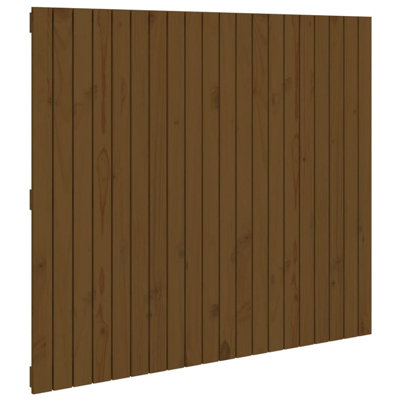Tăblie de pat pentru perete, maro miere 127,5x3x110 cm lemn pin
