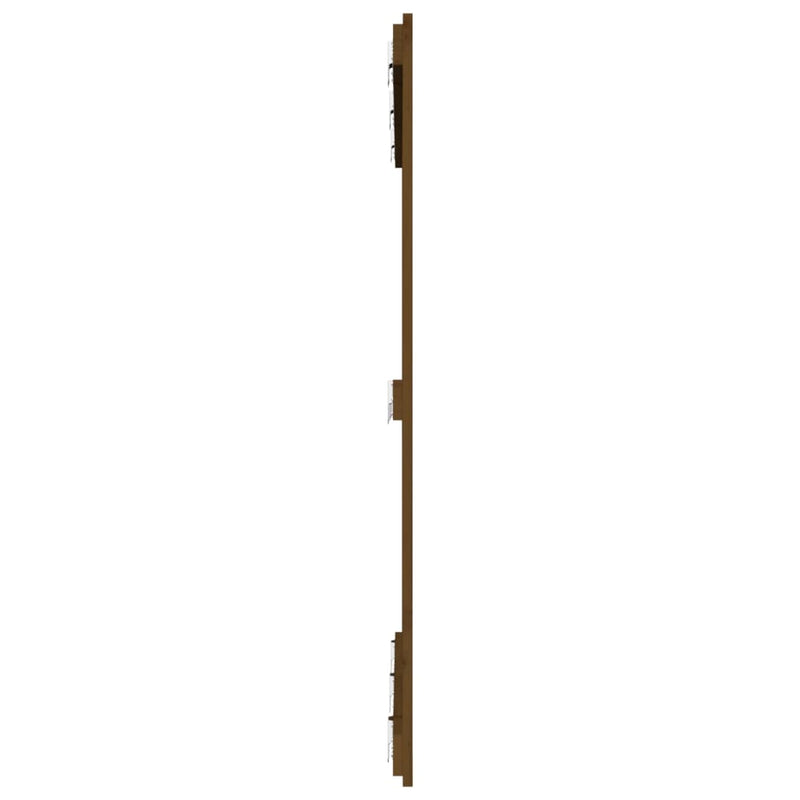 Tăblie de pat pentru perete, maro miere 127,5x3x110 cm lemn pin