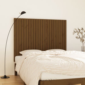 Tăblie de pat pentru perete maro miere 146,5x3x110 cm lemn pin