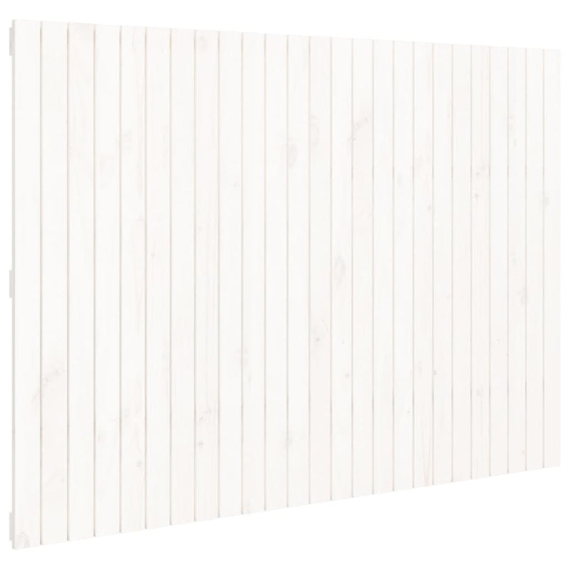 Tăblie de pat pentru perete, alb, 159,5x3x110 cm lemn masiv pin