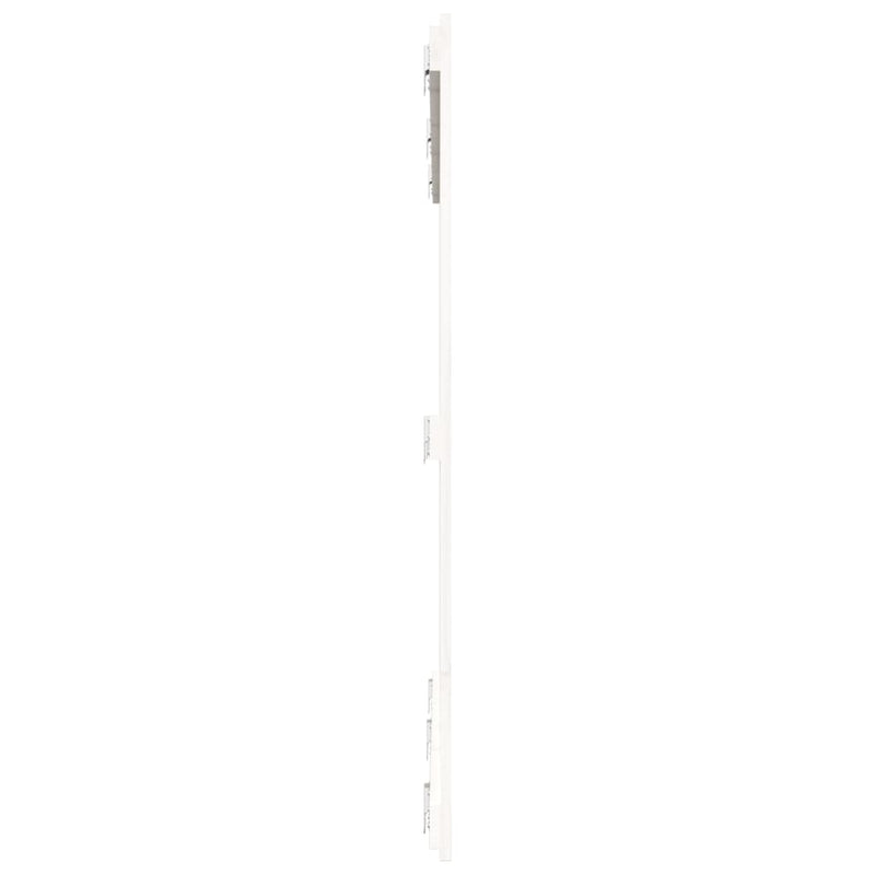Tăblie de pat pentru perete, alb, 159,5x3x110 cm lemn masiv pin