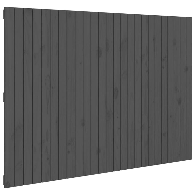 Tăblie de pat pentru perete, gri, 159,5x3x110 cm lemn masiv pin