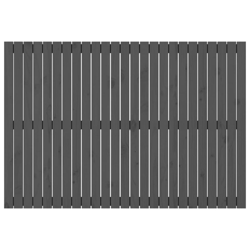 Tăblie de pat pentru perete, gri, 159,5x3x110 cm lemn masiv pin