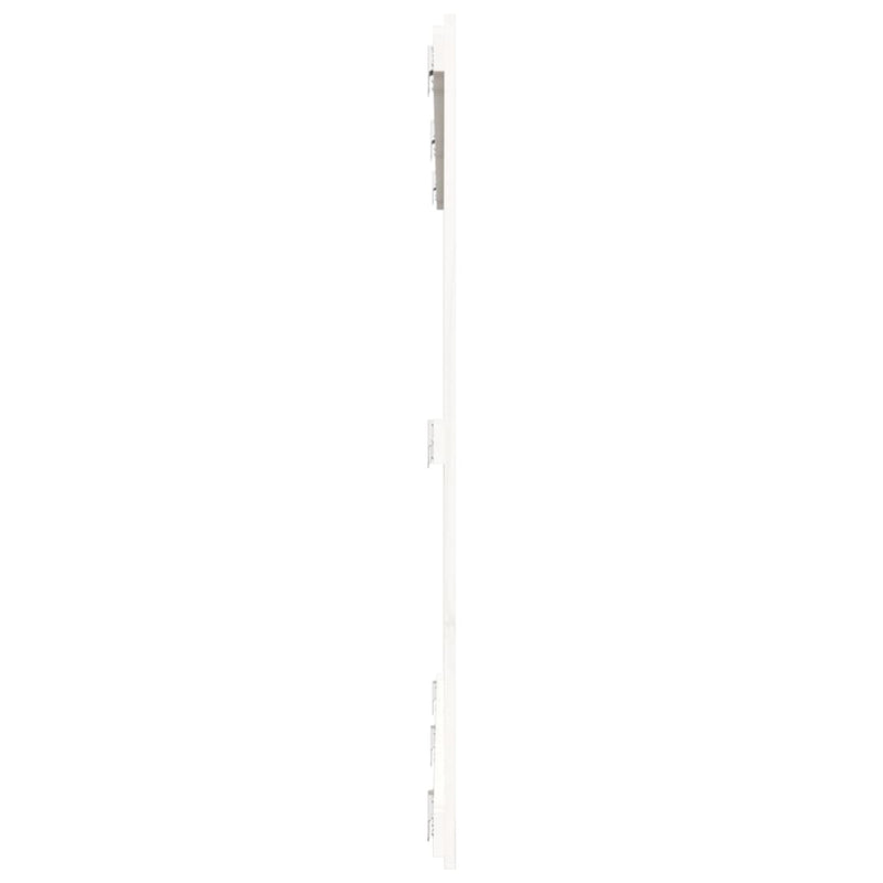 Tăblie de pat pentru perete, alb, 166x3x110 cm, lemn masiv pin