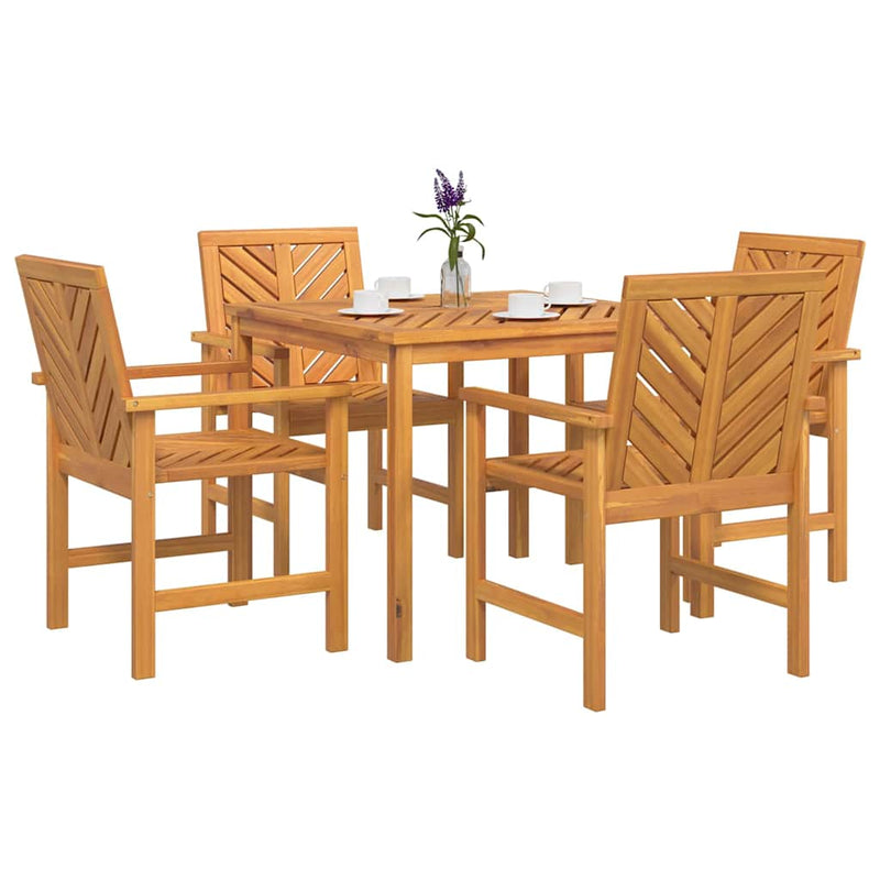 Set de masă pentru grădină 5 buc. Maro Lemn Solid de Acacia