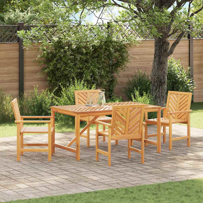 Set de masă pentru grădină 5 buc. Maro Lemn Solid de Acacia