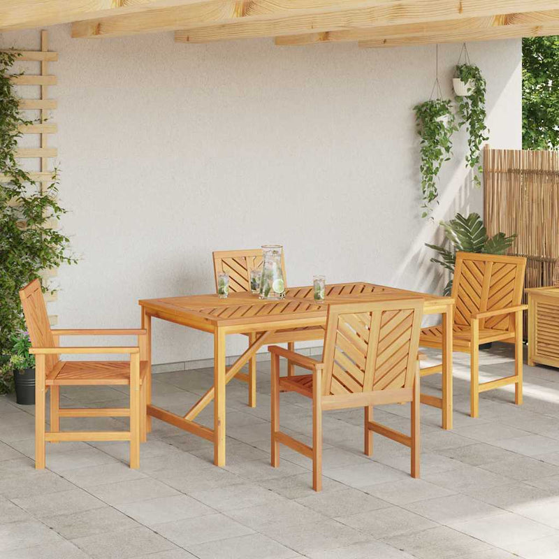 Set de masă pentru grădină 5 buc. Maro Lemn Solid de Acacia
