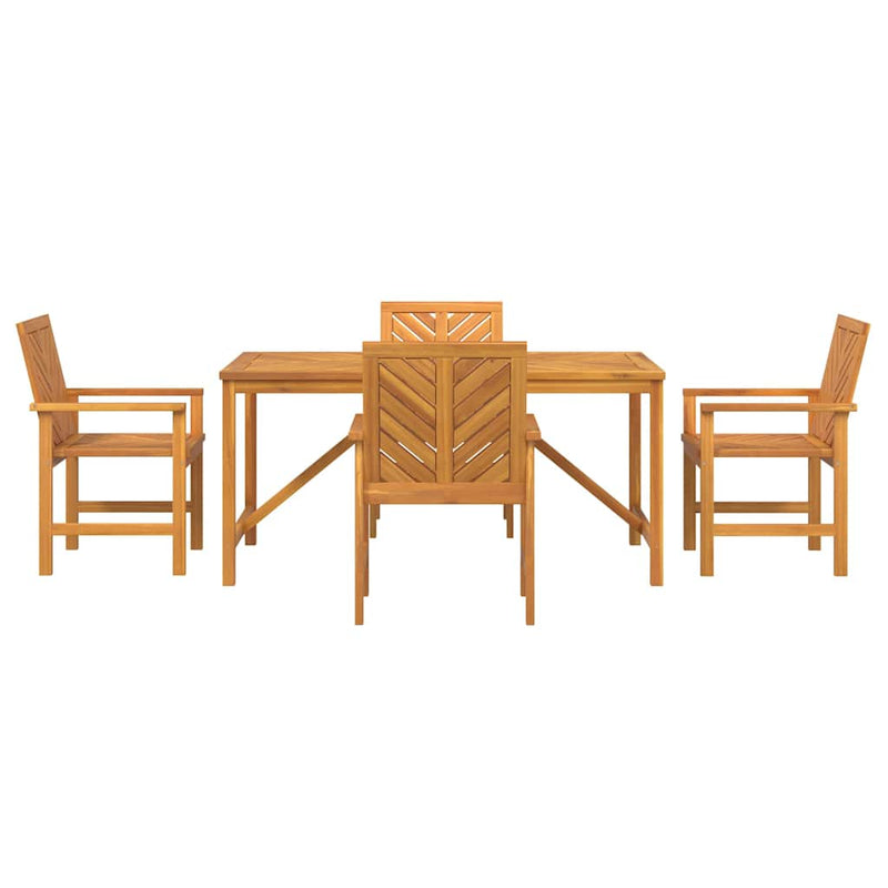 Set de masă pentru grădină 5 buc. Maro Lemn Solid de Acacia