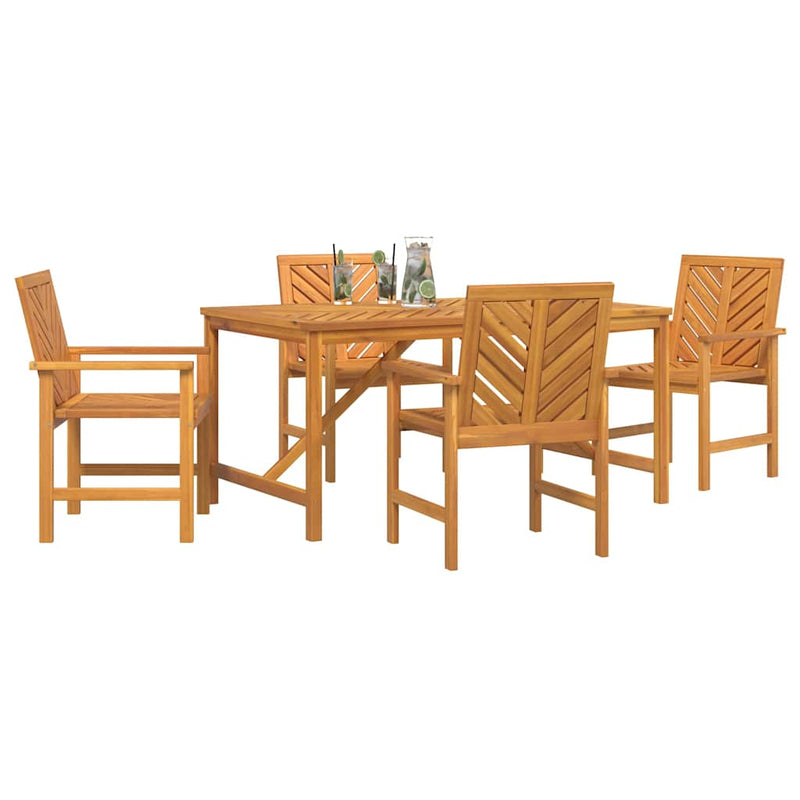 Set de masă pentru grădină 5 buc. Maro Lemn Solid de Acacia