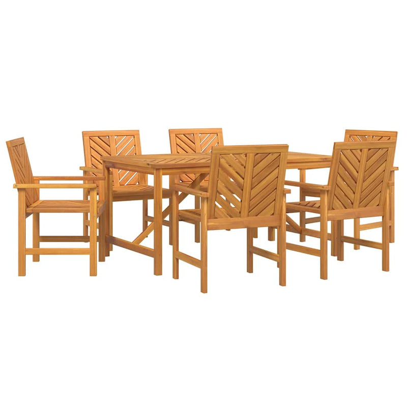 Set de masă pentru grădină 7 buc. Maro Lemn Solid de Acacia