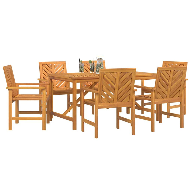 Set de masă pentru grădină 7 buc. Maro Lemn Solid de Acacia