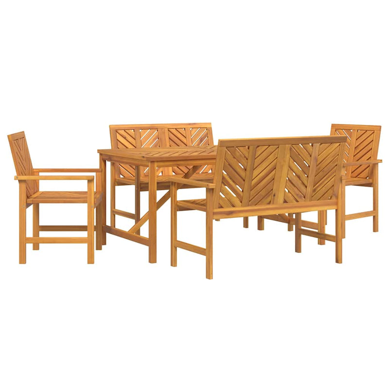 Set de masă pentru grădină 5 buc. Maro Lemn Solid de Acacia