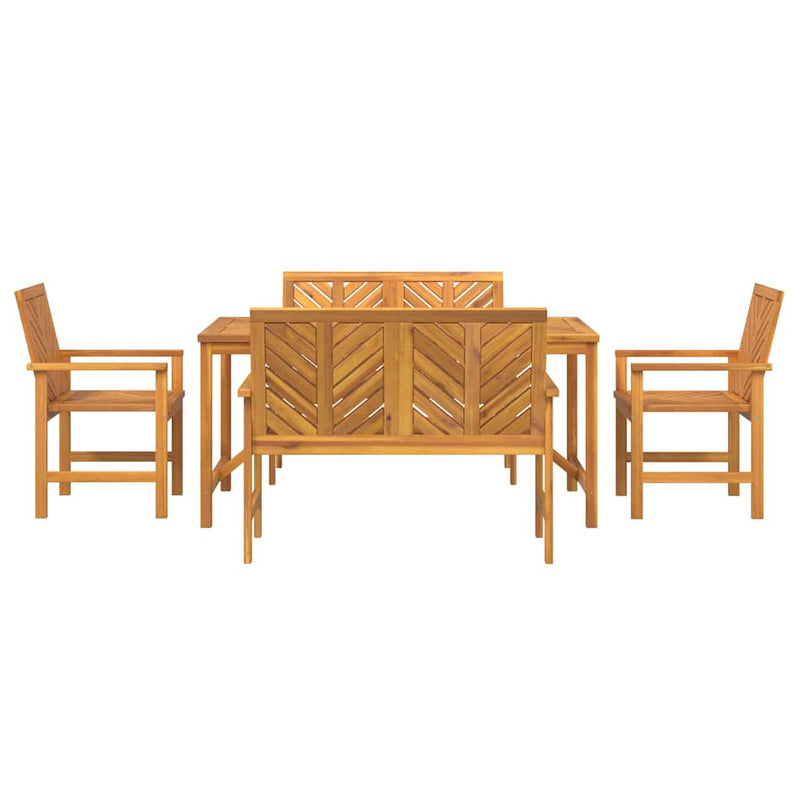 Set de masă pentru grădină 5 buc. Maro Lemn Solid de Acacia