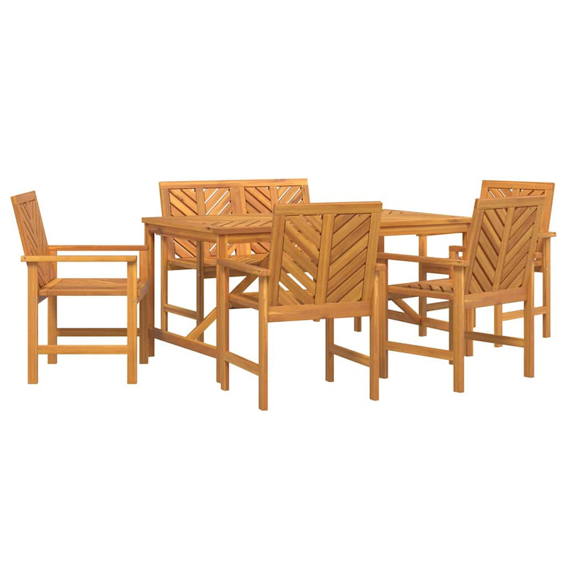Set de masă pentru grădină 6 buc. Maro Lemn Solid de Acacia