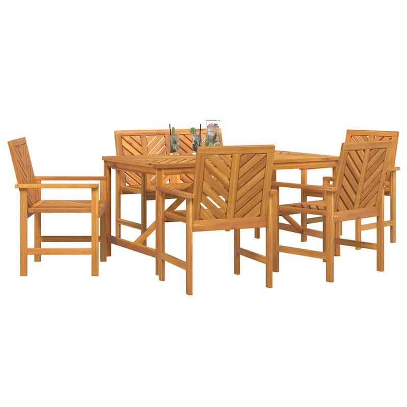 Set de masă pentru grădină 6 buc. Maro Lemn Solid de Acacia