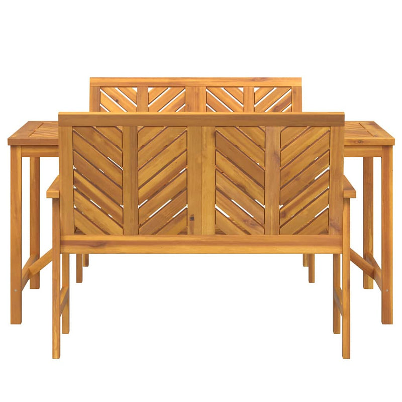 Set de masă pentru grădină 3 buc. Maro Lemn Solid de Acacia