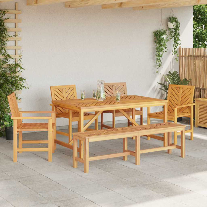 Set de masă pentru grădină 6 buc. Maro Lemn Solid de Acacia