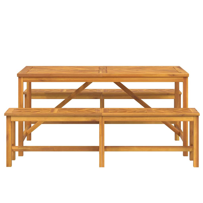 Set de masă pentru grădină 3 buc. Maro Lemn Solid de Acacia