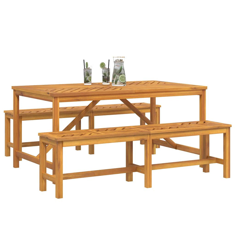 Set de masă pentru grădină 3 buc. Maro Lemn Solid de Acacia