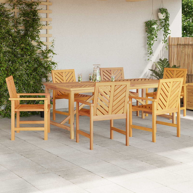 Set de masă pentru grădină 7 buc. Maro Lemn Solid de Acacia