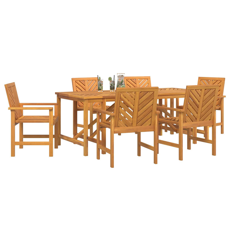 Set de masă pentru grădină 7 buc. Maro Lemn Solid de Acacia