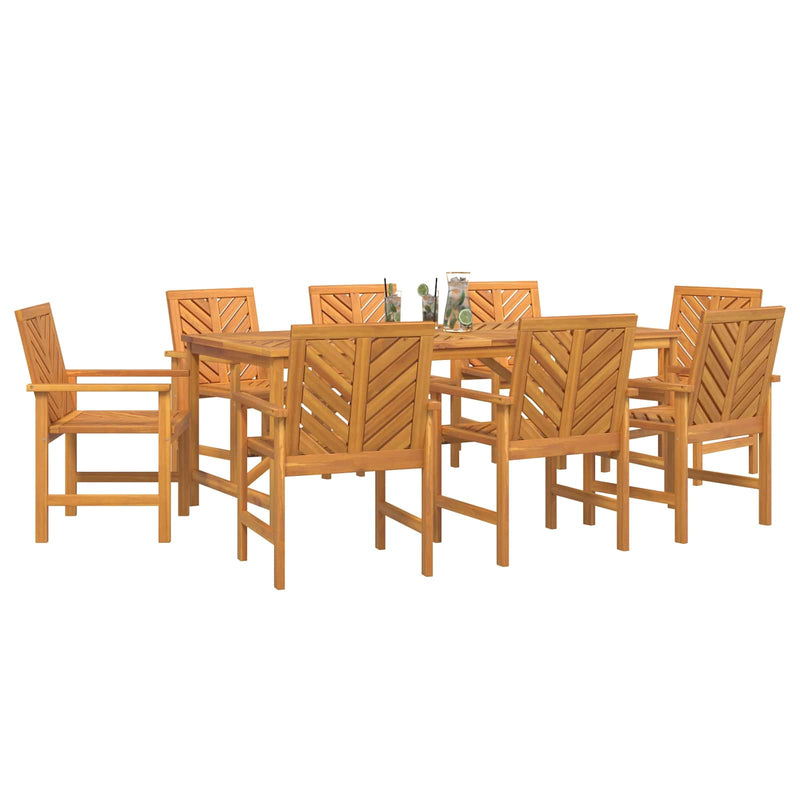 Set de masă pentru grădină 9 buc. Maro Lemn Solid de Acacia