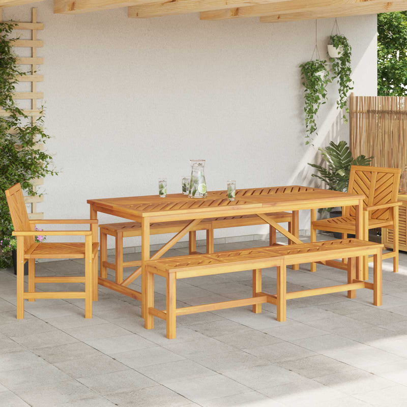 Set de masă pentru grădină 5 buc. Maro Lemn Solid de Acacia