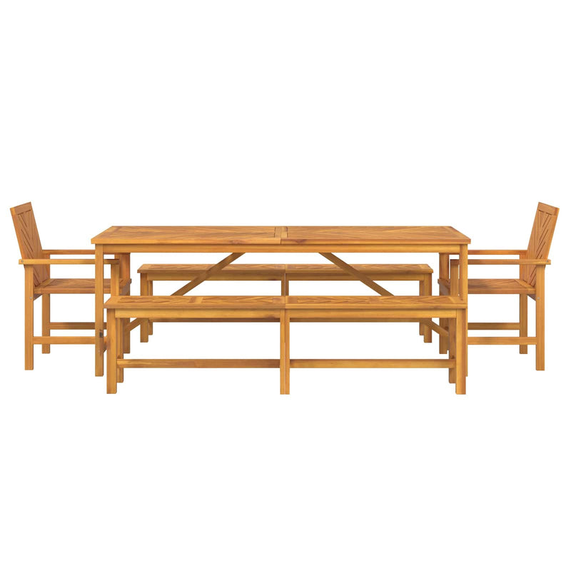 Set de masă pentru grădină 5 buc. Maro Lemn Solid de Acacia