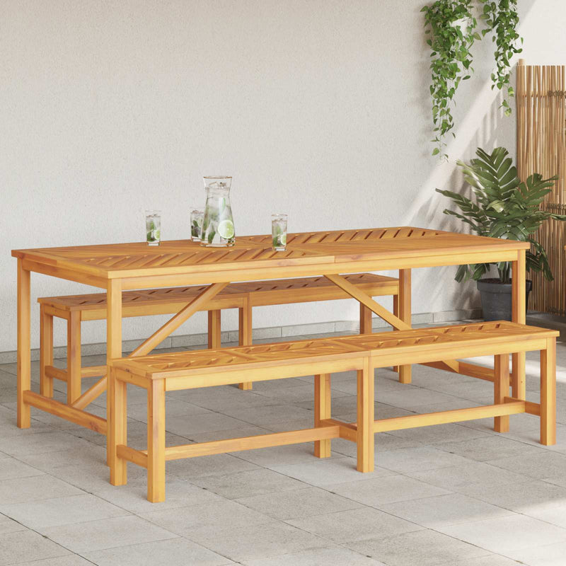 Set de masă pentru grădină 3 buc. Maro Lemn Solid de Acacia