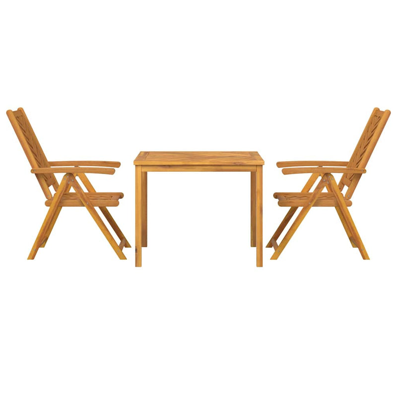Set de masă pentru grădină 3 buc. Maro Lemn Solid de Acacia